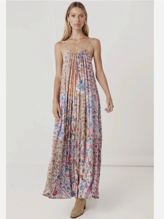 Spell Dresses & Skirts - Spell & The Gypsy Renew Patchwork Strappy Maxi Dress | Medium | NWOT | Rare